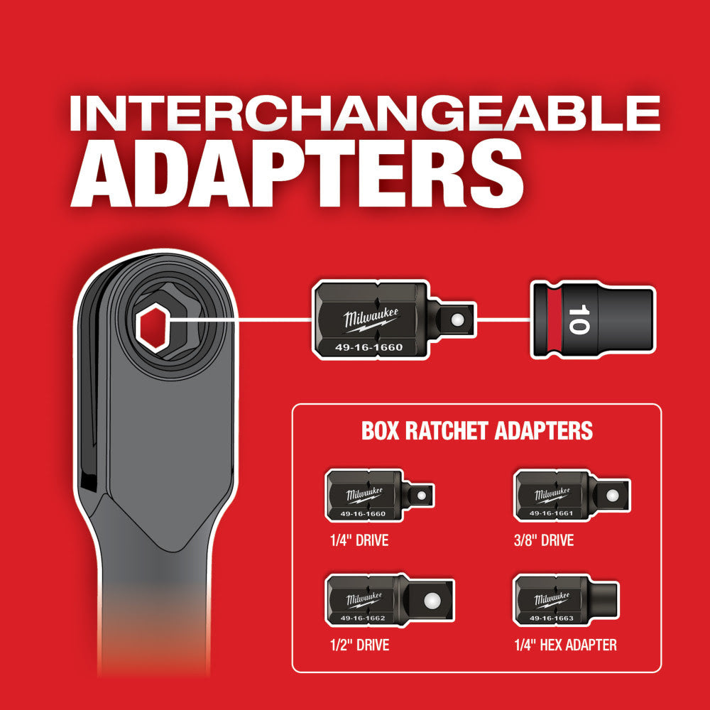 Milwaukee 49-16-1662 INSIDER Box Ratchet 1/2 Anvil Adapter