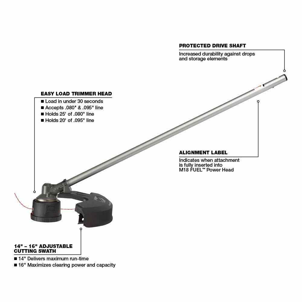 Milwaukee 49-16-2717 M18 FUEL QUIK-LOK String Trimmer Attachment