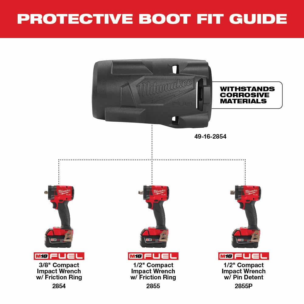 Milwaukee  49-16-2854 M18 FUEL™ Compact Impact Wrench Protective Boot