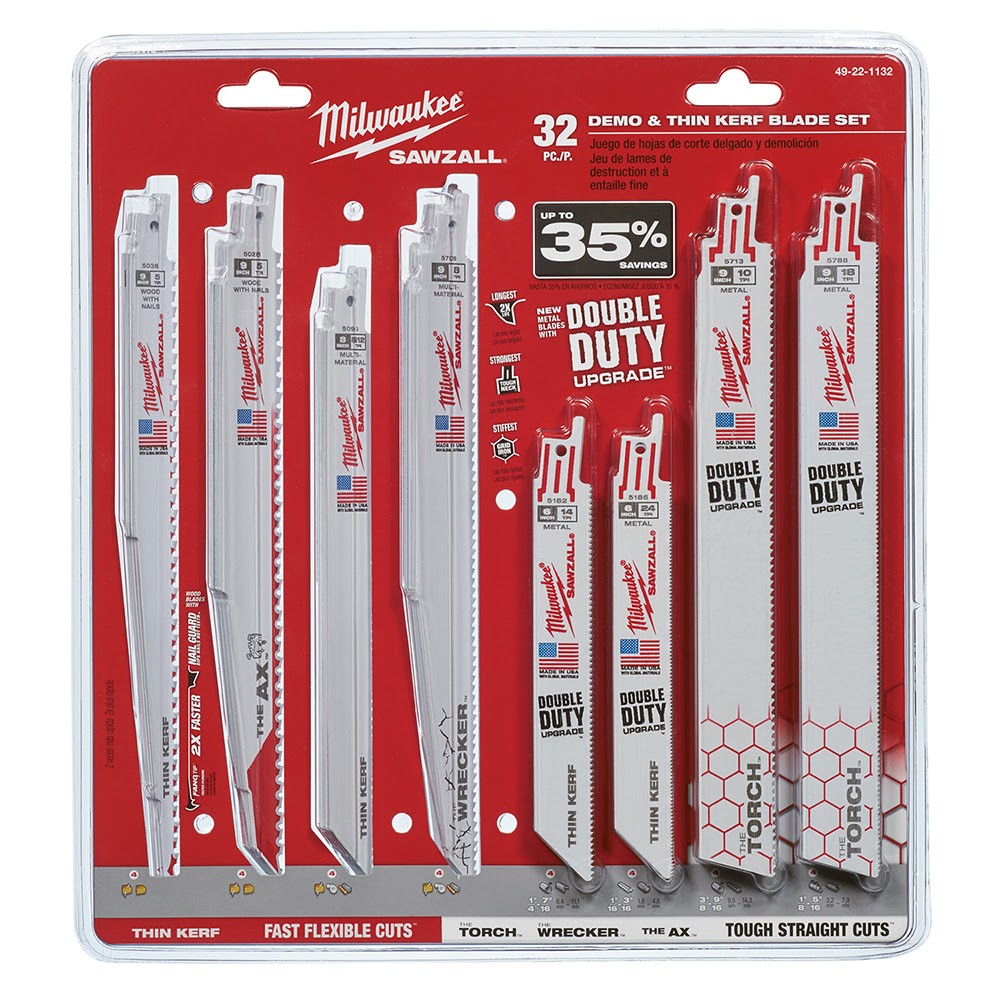 Milwaukee  49-22-1132 32-Piece Mega SAWZALL Blade Kit