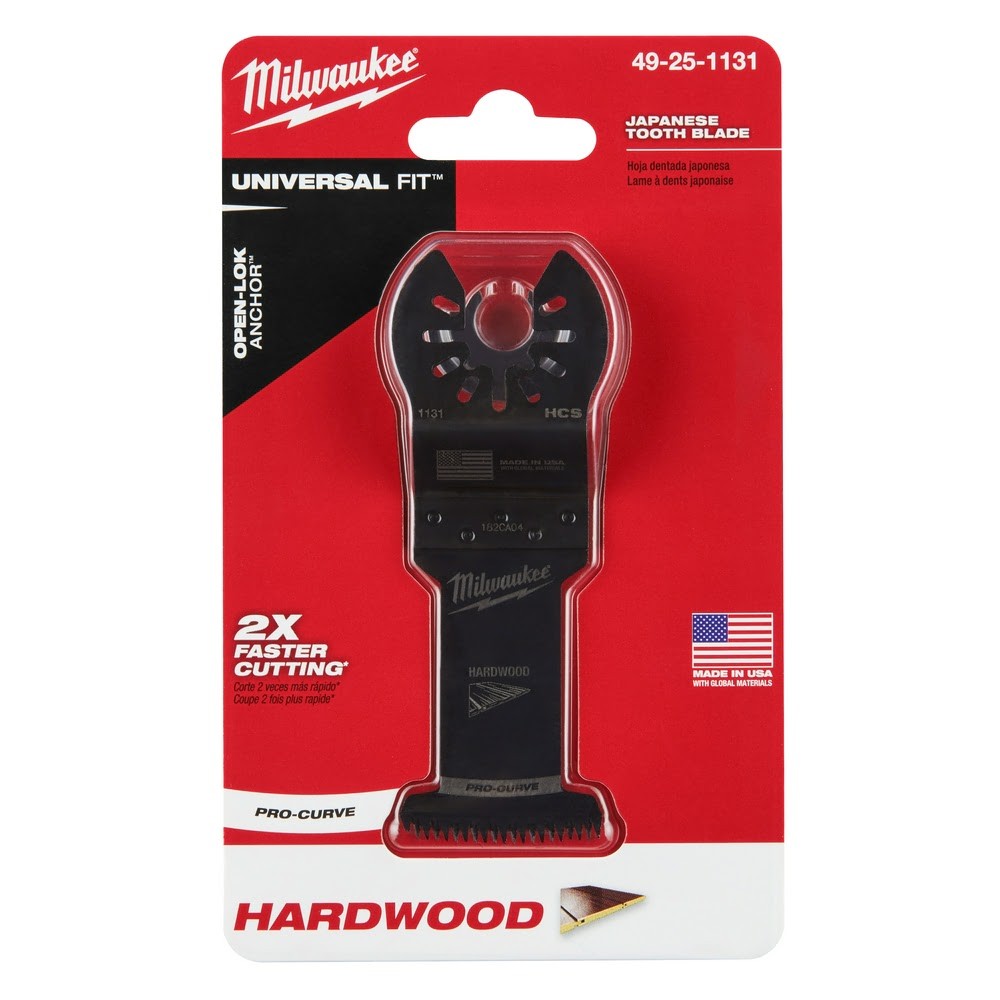 Milwaukee  49-25-1131 Milwaukee® OPEN-LOK™ 1-3/8 HCS JAPANESE TOOTH PRO-CURVE™ HARDWOOD BLADE 1PK