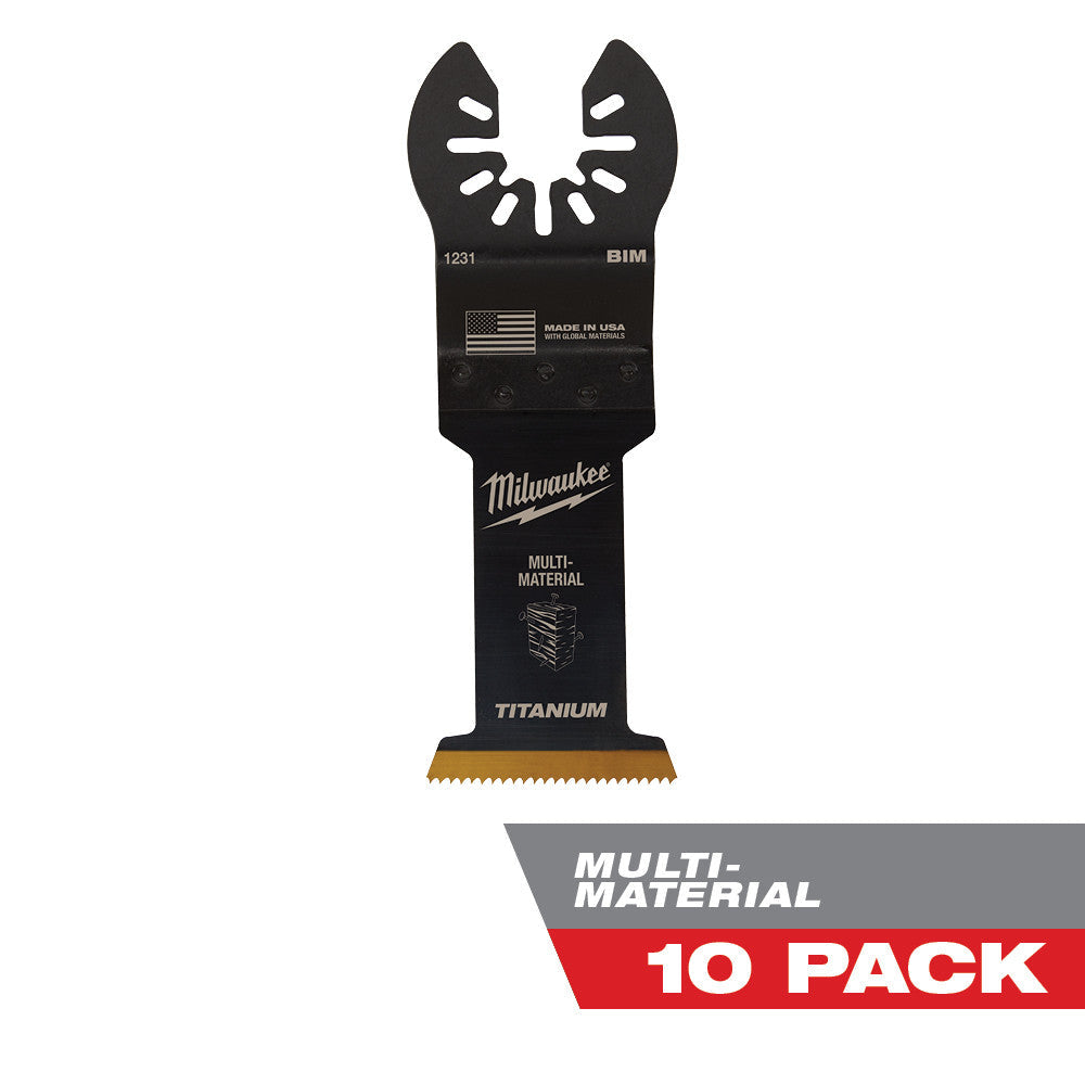 Milwaukee 49-25-1239 OPEN-LOK™ 1-3/8 TITANIUM ENHANCED Bi-Metal Multi-Material Blades 10 Pack