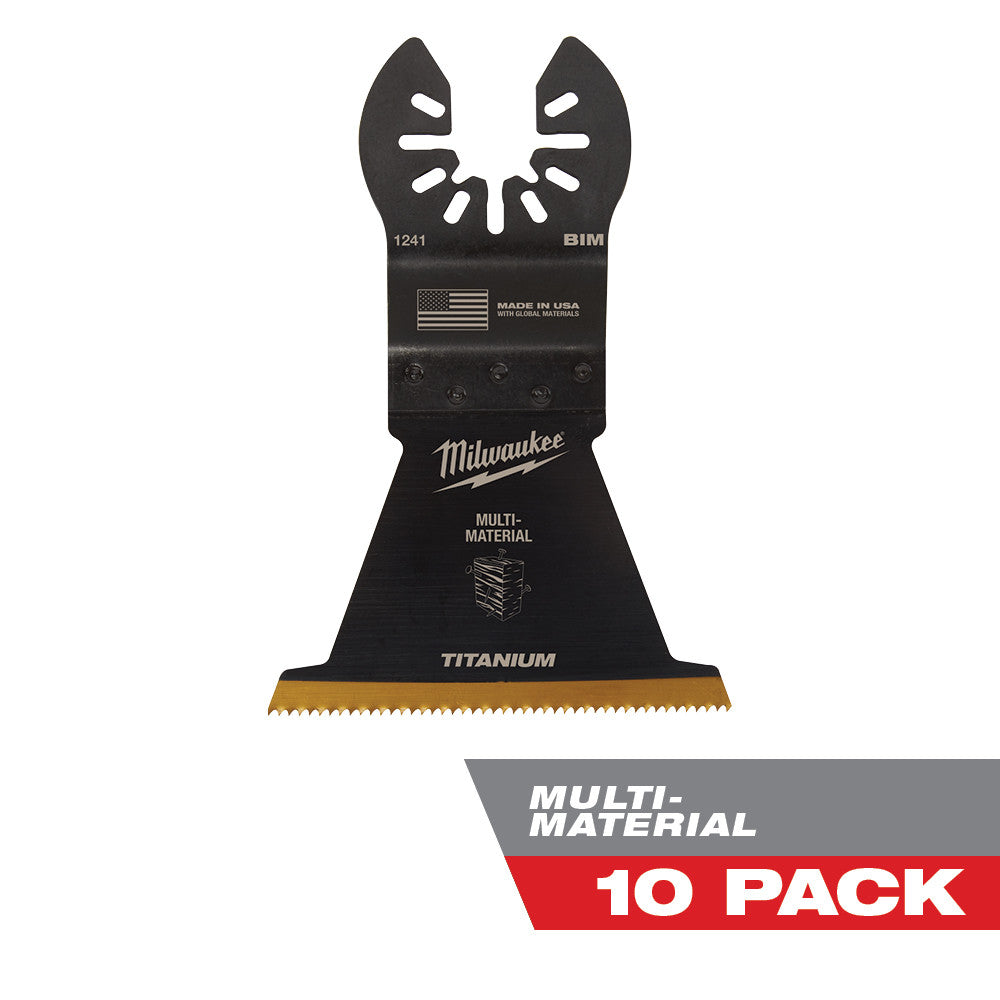 Milwaukee 49-25-1249 OPEN-LOK™ 2-1/2 TITANIUM ENHANCED Bi-Metal Multi-Material Blades 10 Pack