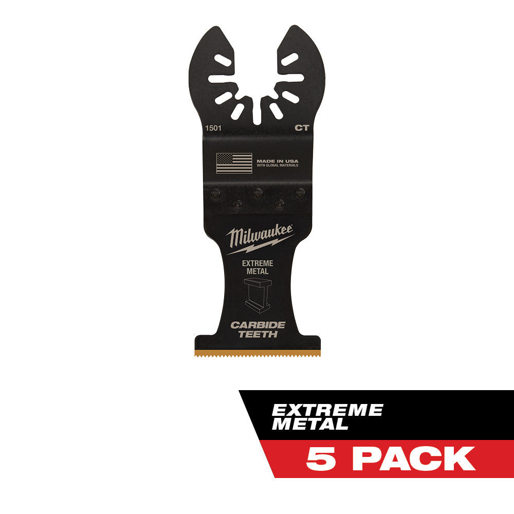 Milwaukee  49-25-1505 Milwaukee® OPEN-LOK™ 1-3/8 TITANIUM ENHANCED CARBIDE TEETH METAL BLADE 5PK