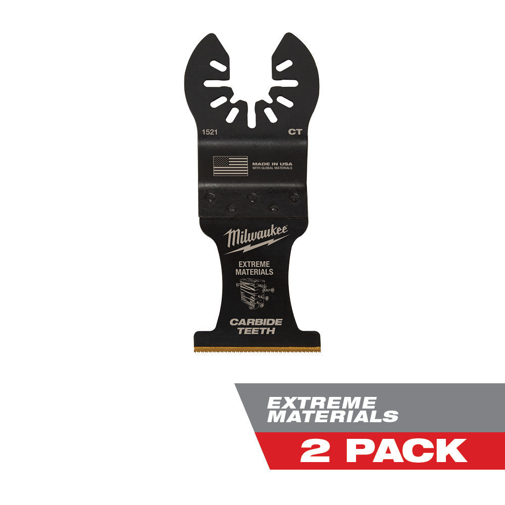 Milwaukee  49-25-1522 Milwaukee® OPEN-LOK™ 1-3/8 TITANIUM ENHANCED CARBIDE TEETH MULTI-MATERIAL BLADE 2PK