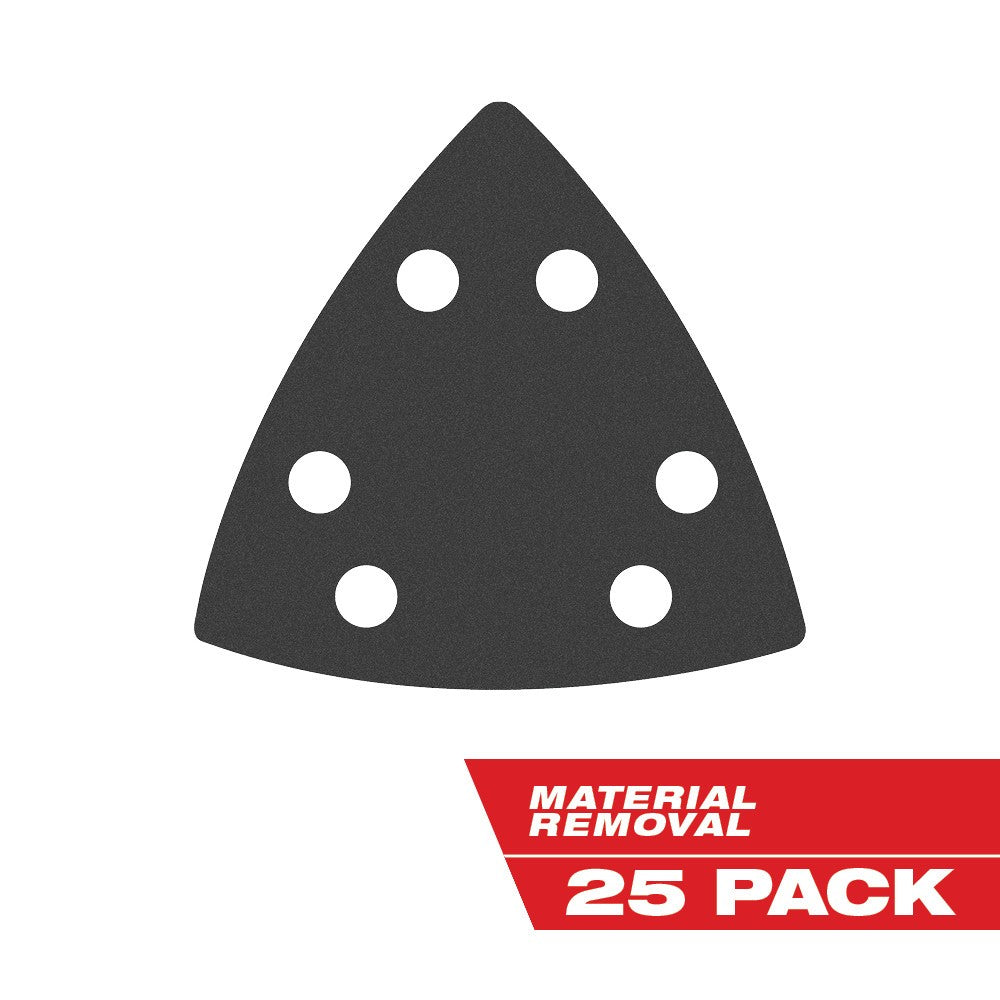 Milwaukee 49-25-2025 OPEN-LOK™ 3-1/2 Triangle Sandpaper Variety Pack 25Pc