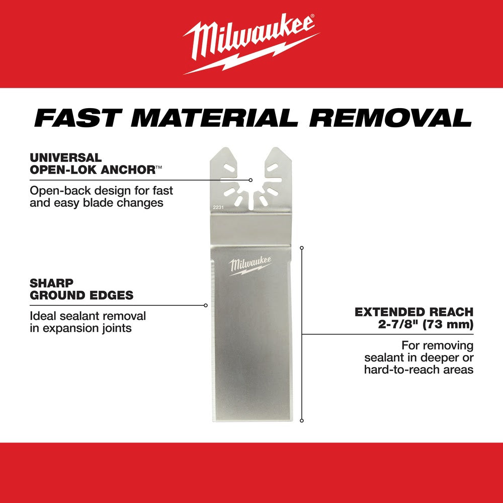 Milwaukee 49-25-2231 OPEN-LOK™ STRAIGHT SEALANT Cutting Blade 5 Pack