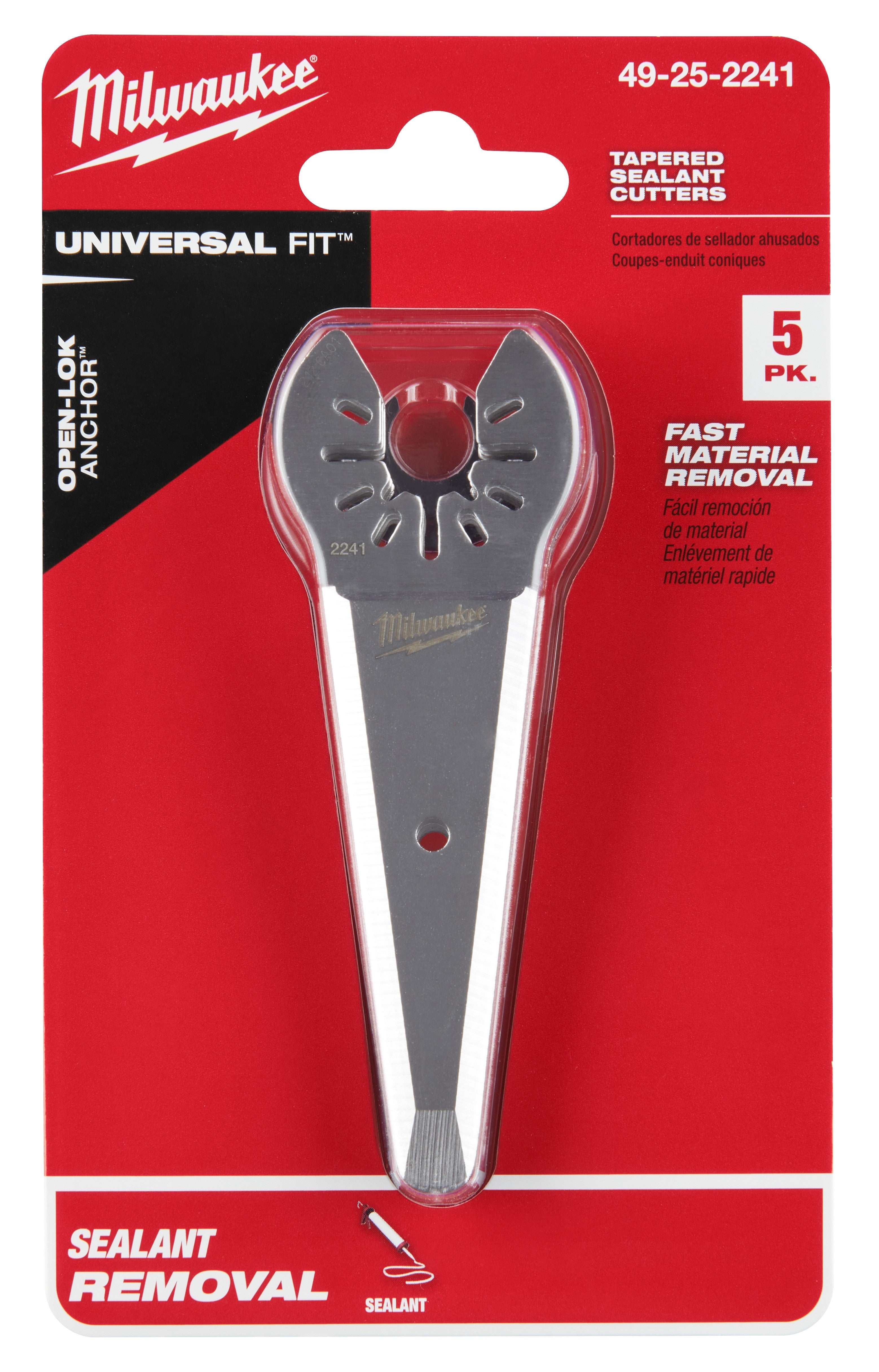 Milwaukee 49-25-2241 OPEN-LOK™ TAPERED SEALANT Cutting Blade 5 Pack