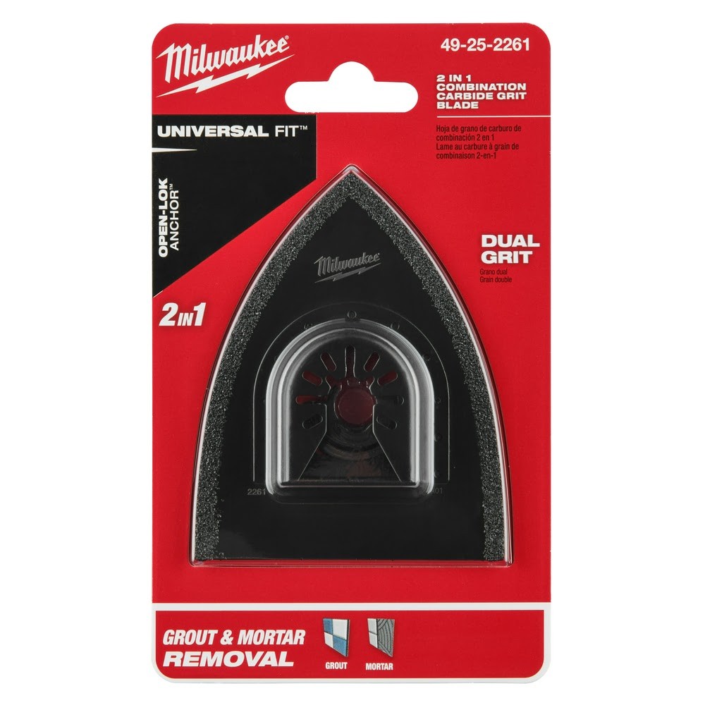 Milwaukee  49-25-2261 Milwaukee® OPEN-LOK™ 2-IN-1 HYBRID CARBIDE GRIT BLADE 1PK