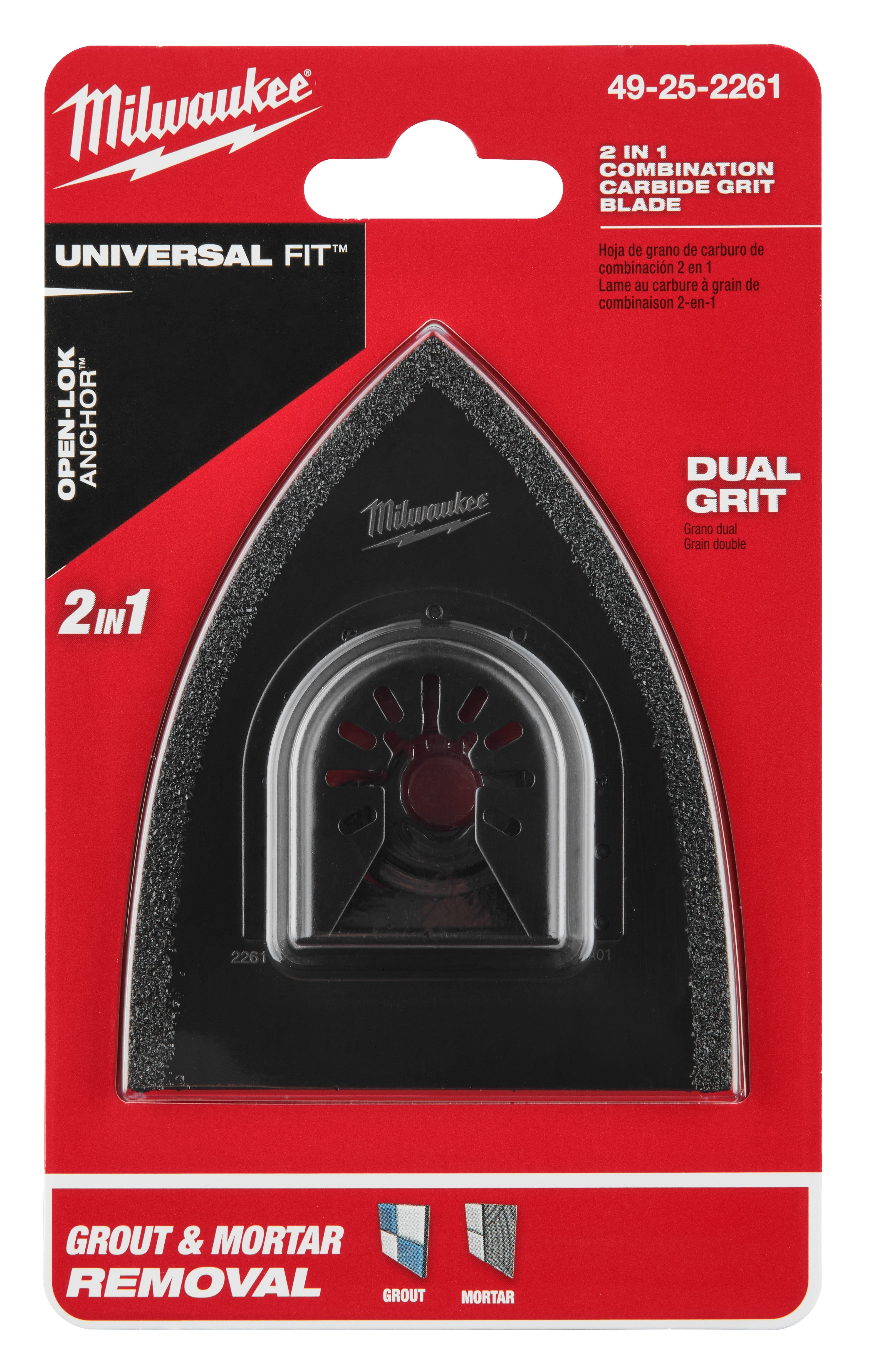 Milwaukee  49-25-2261 Milwaukee® OPEN-LOK™ 2-IN-1 HYBRID CARBIDE GRIT BLADE 1PK