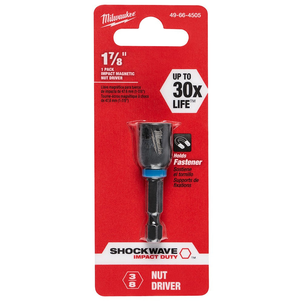 Milwaukee 49-66-4505 3/8 x 1-7/8 Shockwave Magnetic Nut Driver