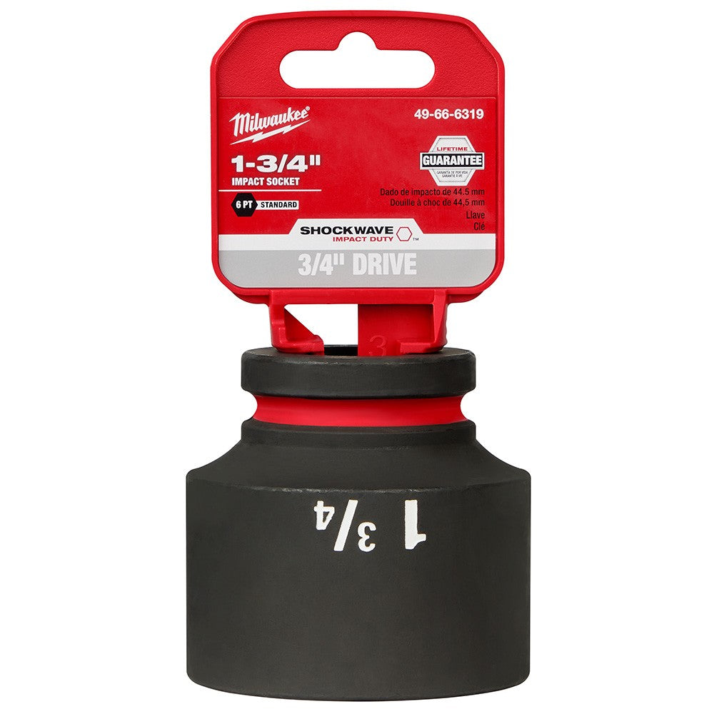 Milwaukee 49-66-6319 SHOCKWAVE Impact Duty™  3/4Drive 1-3/4 Standard 6 Point Socket