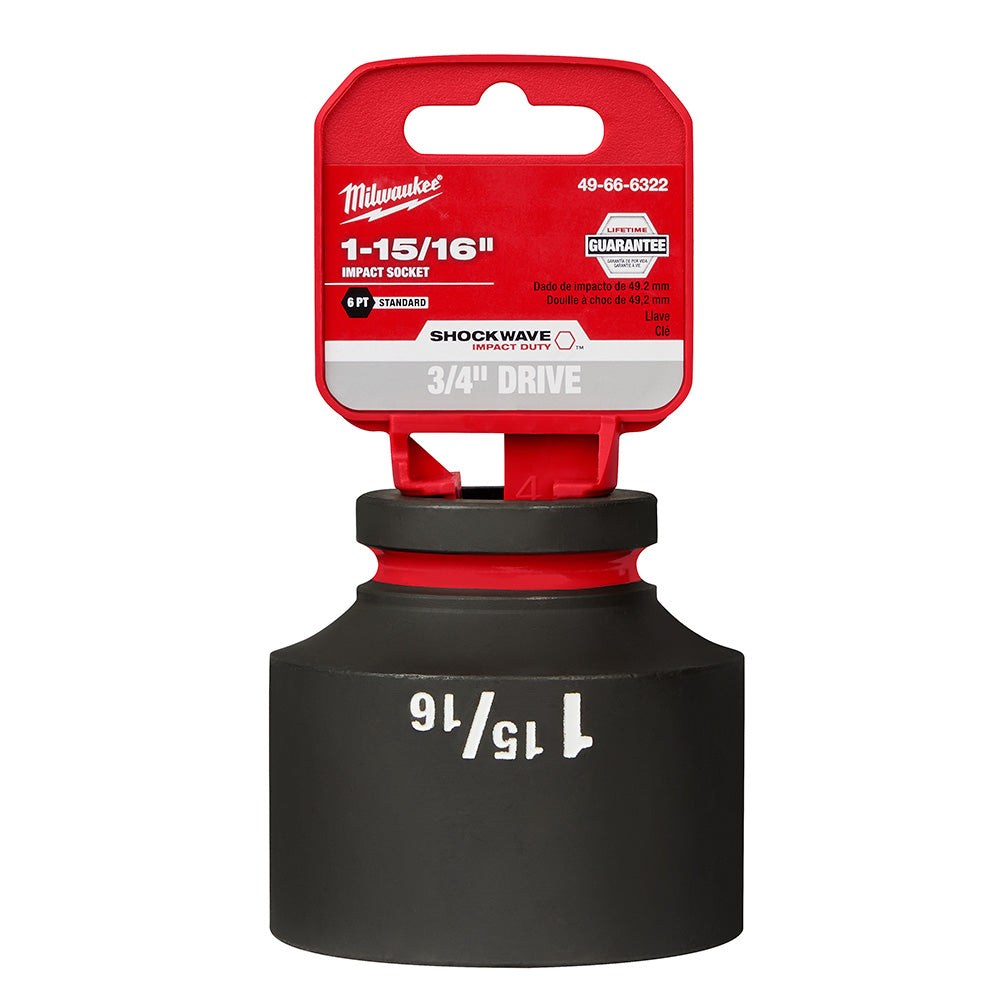 Milwaukee 49-66-6322 SHOCKWAVE Impact Duty™  3/4Drive 1-15/16 Standard 6 Point Socket