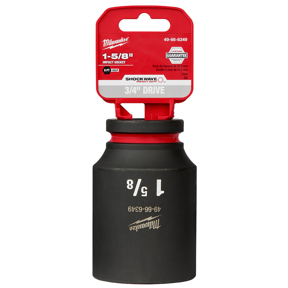 Milwaukee 49-66-6349 SHOCKWAVE Impact Duty™  3/4Drive 1-5/8 Deep 6 Point Socket