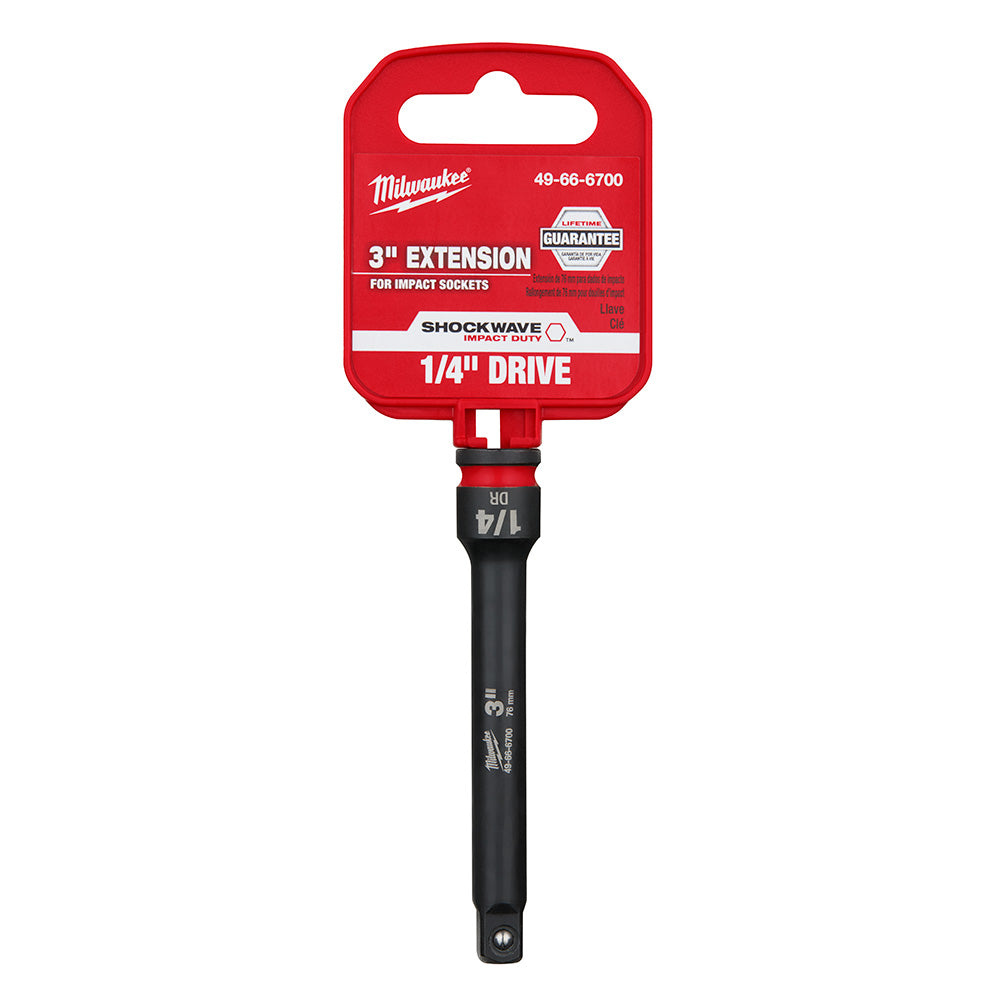 Milwaukee 49-66-6700 SHOCKWAVE Impact Duty™  1/4 Drive 3 Extension