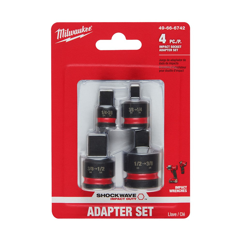 Milwaukee 49-66-6742 SHOCKWAVE Impact Duty™  1/4-1/2Drive  Adapter Set