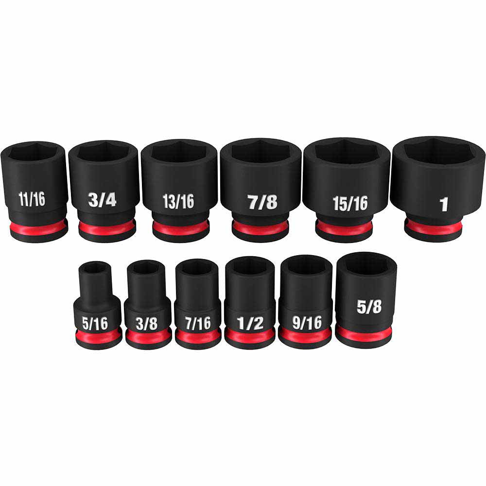 Milwaukee 49-66-7005 12Pc SHOCKWAVE Impact Duty™ 3/8 Drive SAE Standard 6 Point Socket Set