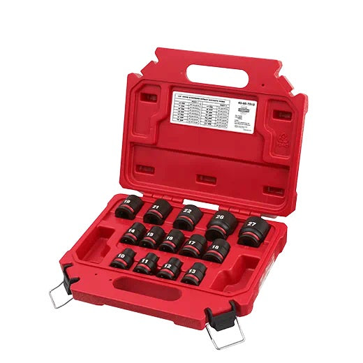 Milwaukee 49-66-7013 14PCSHOCKWAVE Impact Duty™ 1/2 Drive Metric Standard 6 Point Socket Set