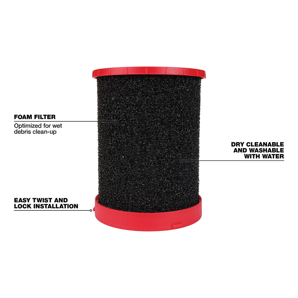 Milwaukee 49-90-1990 Large Wet/Dry Vacuum Foam Wet Filter