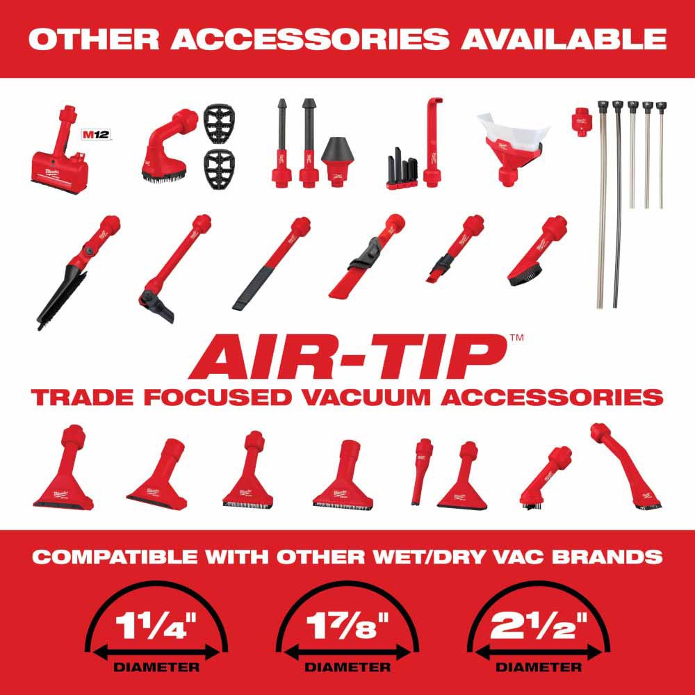 Milwaukee 49-90-2023 AIR-TIP 3-in-1 Crevice and Brush Tool