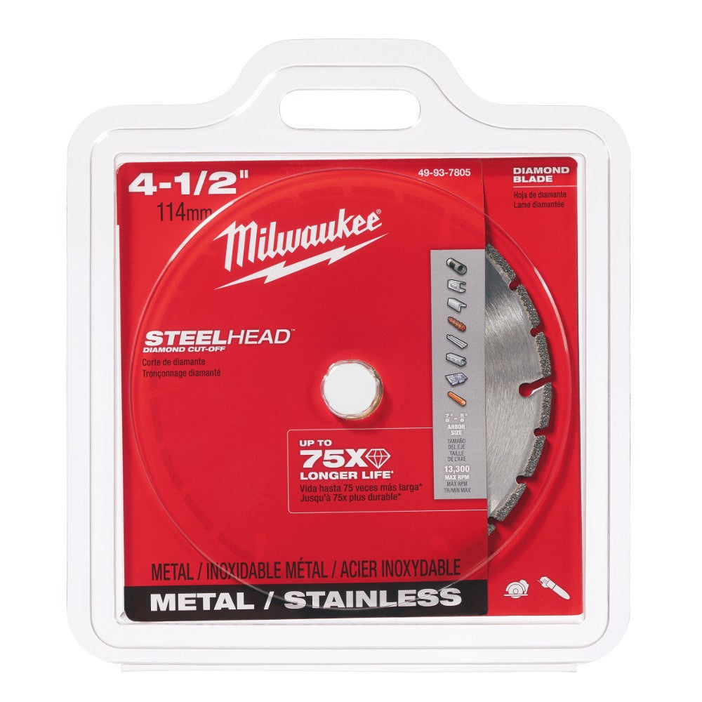 Milwaukee 49-93-7805 4-1/2 SteelHead Diamond Cut off Blade