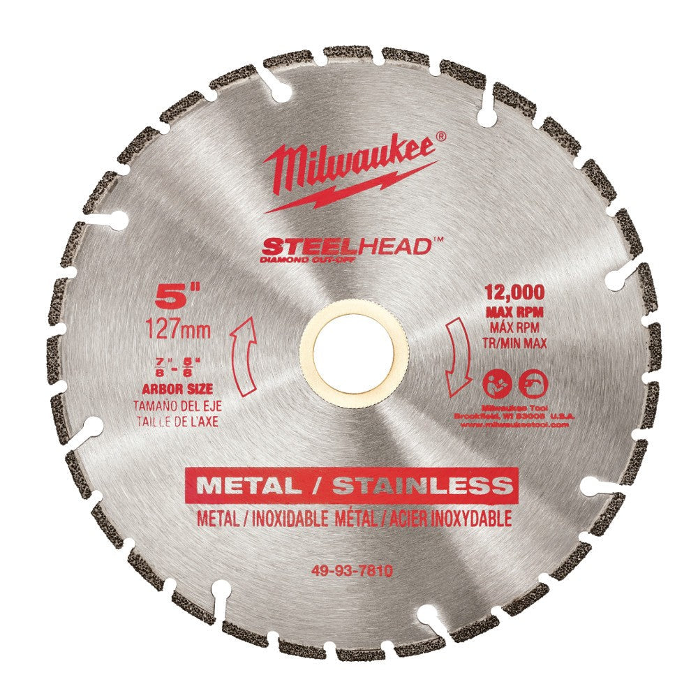 Milwaukee 49-93-7810 5 Steelhead Diamond Cut Off Blade