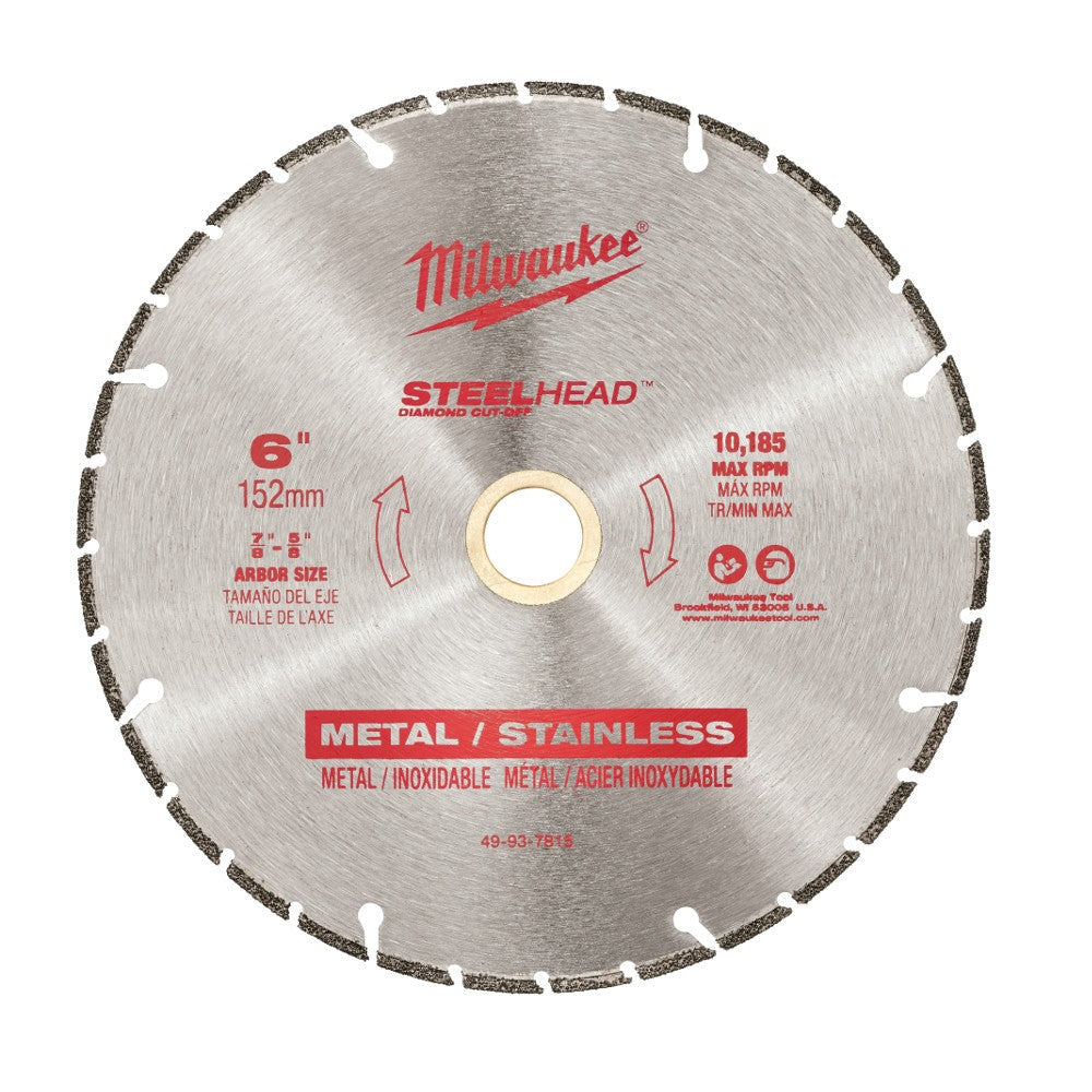 Milwaukee 49-93-7815 6 Steelhead Daimond Cut Off Blade