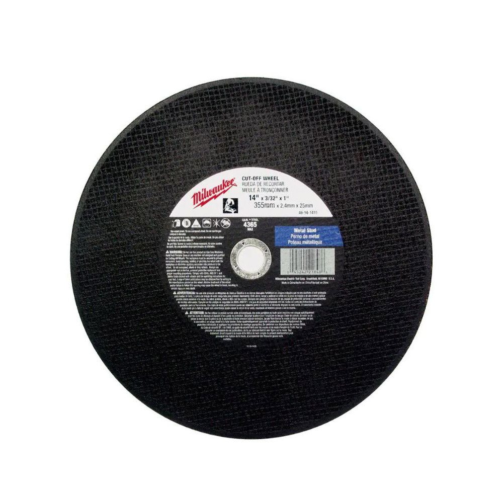 Milwaukee 49-94-1475 14 x 1/8 x 1 Cut-Off Wheel (Type 1)