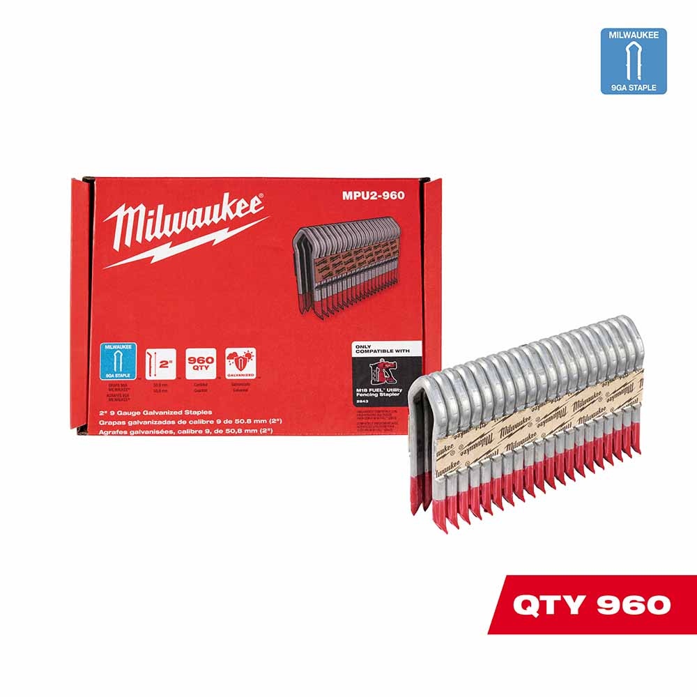 Milwaukee MPU2-960 2 9 Gauge Galvanized Staples