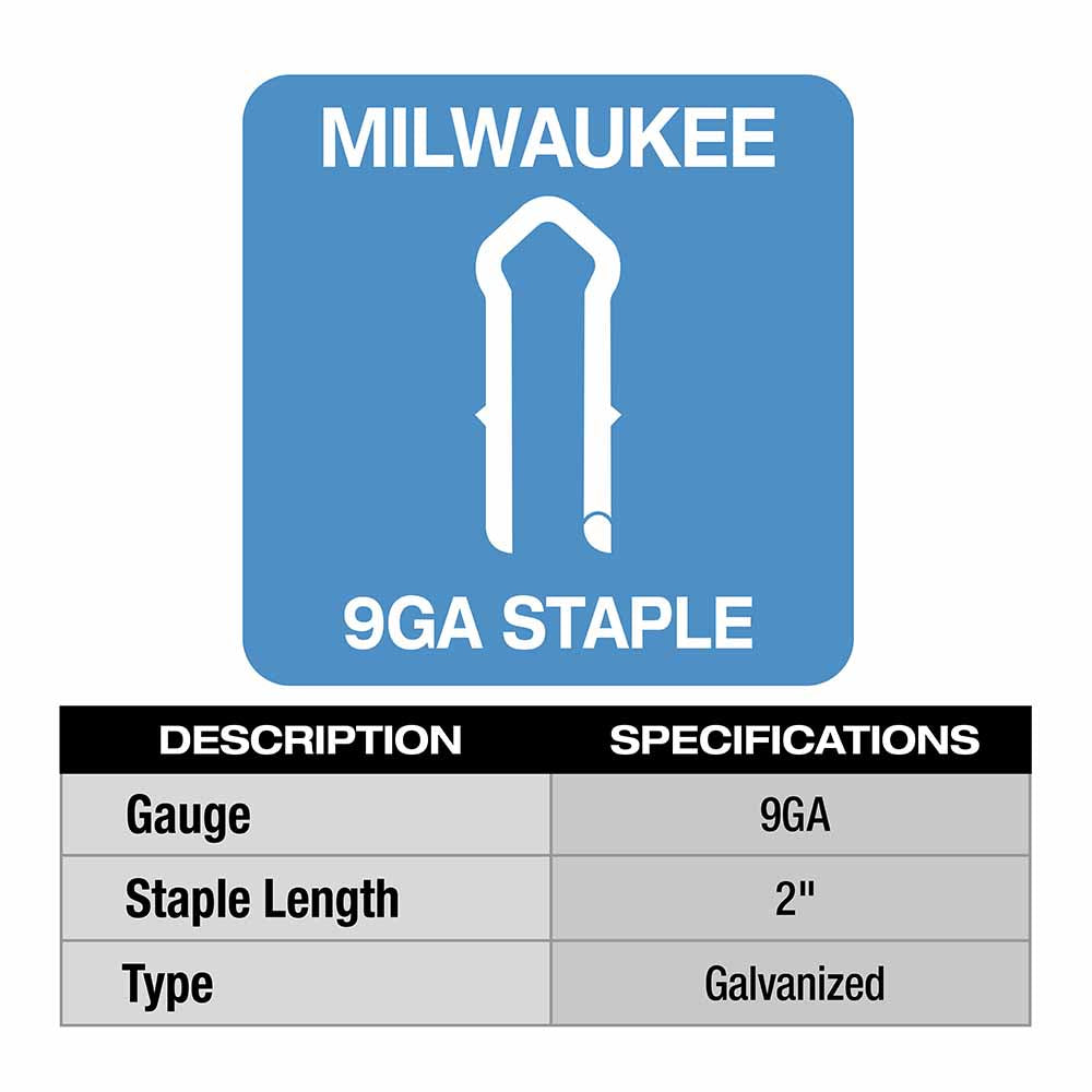 Milwaukee MPU2-960 2 9 Gauge Galvanized Staples