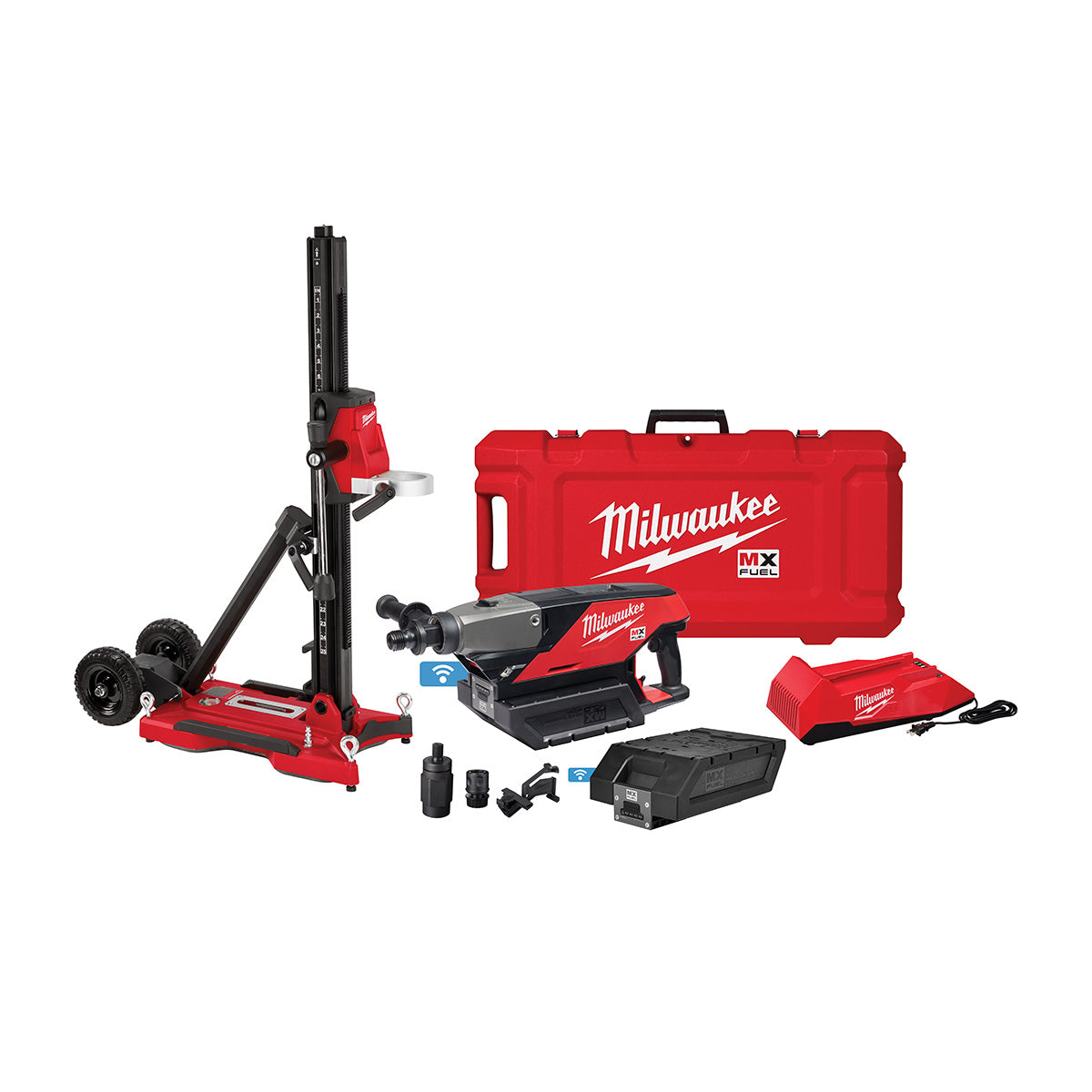 Milwaukee MXF301-2CXS MX FUEL Handheld Concrete Core Drill Kit w/ Stand, Two Batteries and Charger