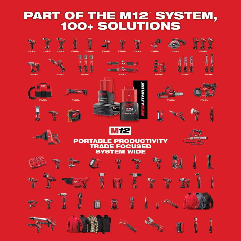 Milwaukee 2458-21 M12™ Palm Nailer Kit 2458-21